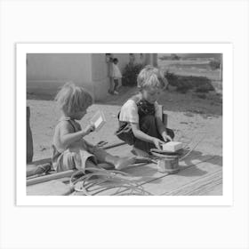 Untitled Photo, Possibly Related To Children Of Spanish American Farm Family Playing On Wagon, Taos County Art Print