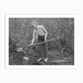Untitled Photo, Possibly Related To Filling Can With Water From Shallow Well On Farm Near Northome, Minnesota B Art Print