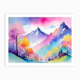 Mountain landscapes 18 Art Print