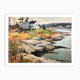 Maine Landscape - expressionism 2 Art Print