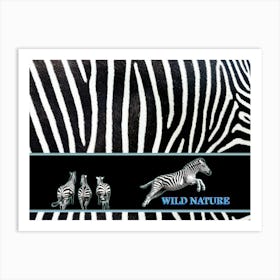 WILD NATURE - COOL ZEBRA design collection Art Print