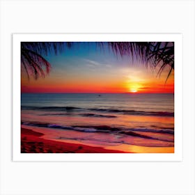 Sunset At The Beach 330 Art Print