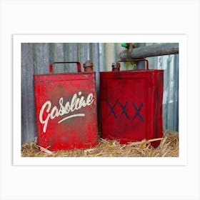 Vintage Gas Cans Art Print