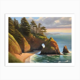 Seascape Oregon Coast Alcove 1d Art Print