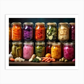 Jars Of Pickles 1 Art Print