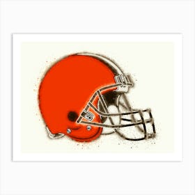 Cleveland Browns Helmet Art Print