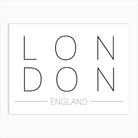 London England Typography City Country Word Art Print