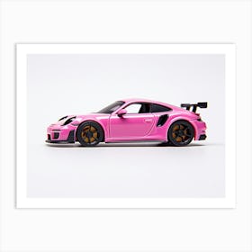 Toy Car Porsche 911 Gt3 Rs Pink Art Print