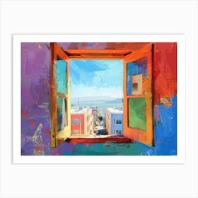 San Francisco From The Window View Painting 3 Art Print