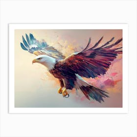 Eagle In Flight Abstract Art Print