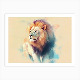 Lion Animal Abstract 4 Art Print