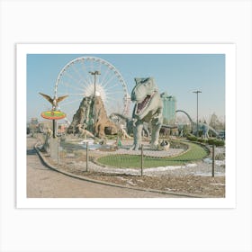 Dinosaur Golf Niagara Art Print