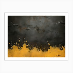 Yellow Grunge Texture 6 Art Print