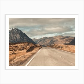 Empty Road In Scotland 1 Art Print