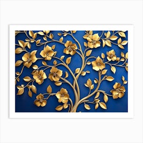 Gold Tree 6 Art Print