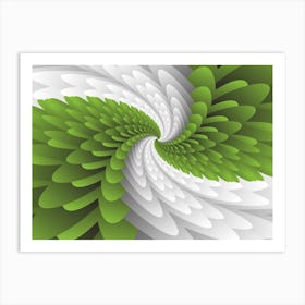 Green Majestic Wings Art Print