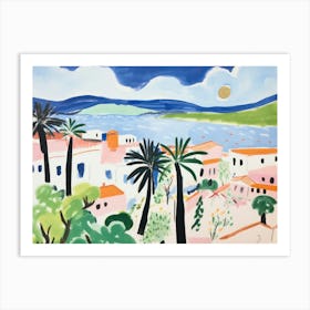 Reggio Calabria Italy Cute Watercolour Illustration 4 Art Print