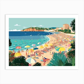 French Riviera Vintage Landscape 3 Art Print