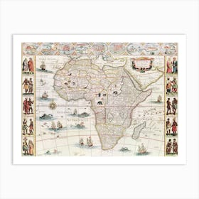 Vintage Map Of Africa Art Print