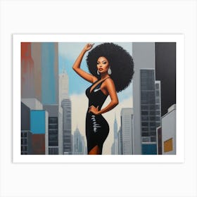 Afro Girl Art Print