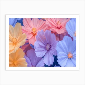 Cosmos Flowers Art Print