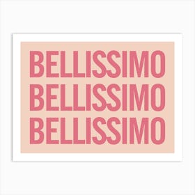 Bellissimo - Blush And Pink Art Print