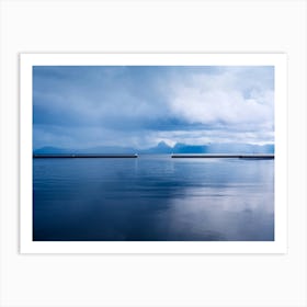 Cloudy Sky Over the Fjord Art Print