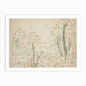 Fuji And Cherry Blossom, Katsushika Hokusai Art Print