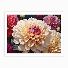 Dahlias 1 Art Print