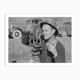 Untitled Photo, Possibly Related To Surveying Crew Working At Shasta Dam, Shasta County, California By Russell Art Print