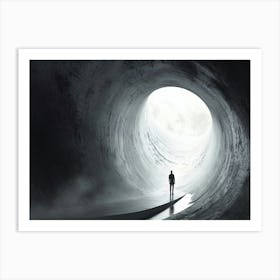 Man In A Tunnel 1 Art Print