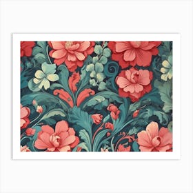 Floral Wallpaper 1 Art Print