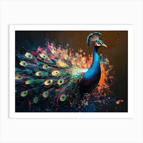 Peacock Abstract 1 Art Print