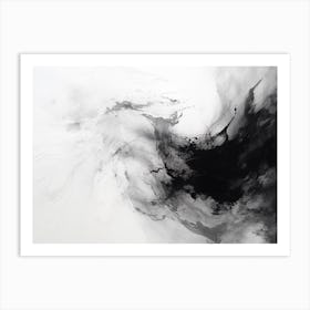 Transcendent Echoes Abstract Black And White 1 Art Print
