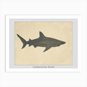 Cookiecutter Shark Silhouette 4 Poster Art Print
