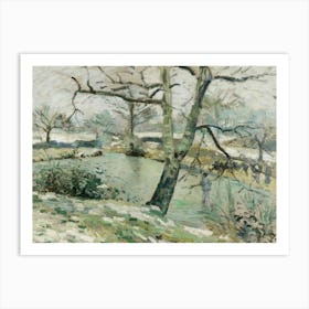 The Montfoucault Pond, Winter Effect (1874), Camille Pissarro Art Print