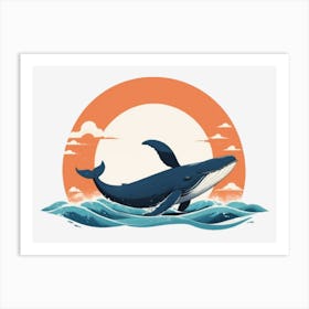 Whale In The Ocean 1 Art Print