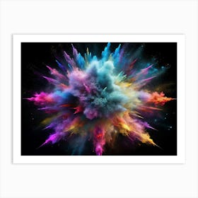 Colorful Powder Explosion 25 Art Print