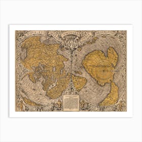 Noua, Et Integra Uniuersi Orbis Descriptio (1531) Art Print