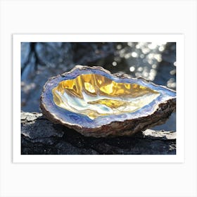 A Gold Coated Shell Art Print