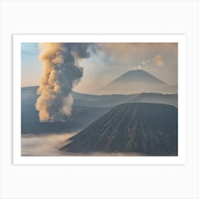 Eruption At Mt Bromo Art Print