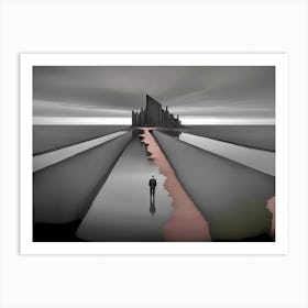 Man Walking On Water Art Print