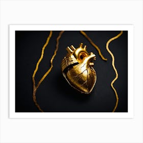 Gold Heart Art Print