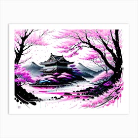 Sakura Blossom Painting 4 Art Print