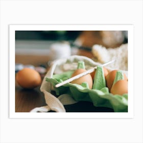 Eggs In An Egg Carton Art Print