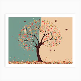 Seasons of Blossom VECTOR ART Art Print