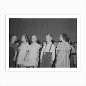 Schoolchildren In Program Which Was Given At The End Of The School Term, Fsa (Farm Security Administration) Labor Art Print