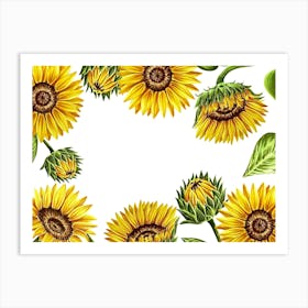 Sunflowers Frame Art Print