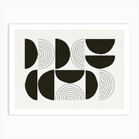 Abstract Black And White - Bw05 Art Print