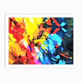 Rainbow Glass - Abstract Shards Art Print